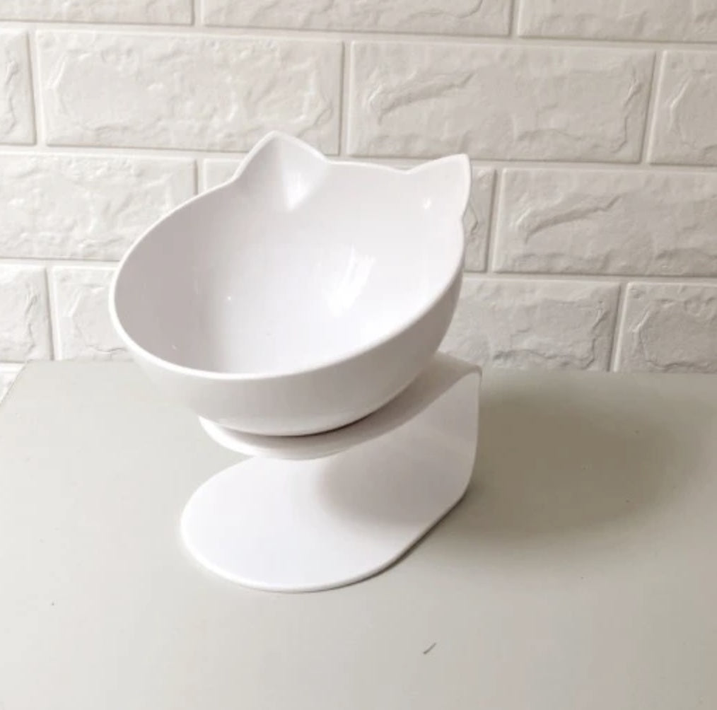 Cat Double Bowl Cat Food Bowl Cervical Vertebra