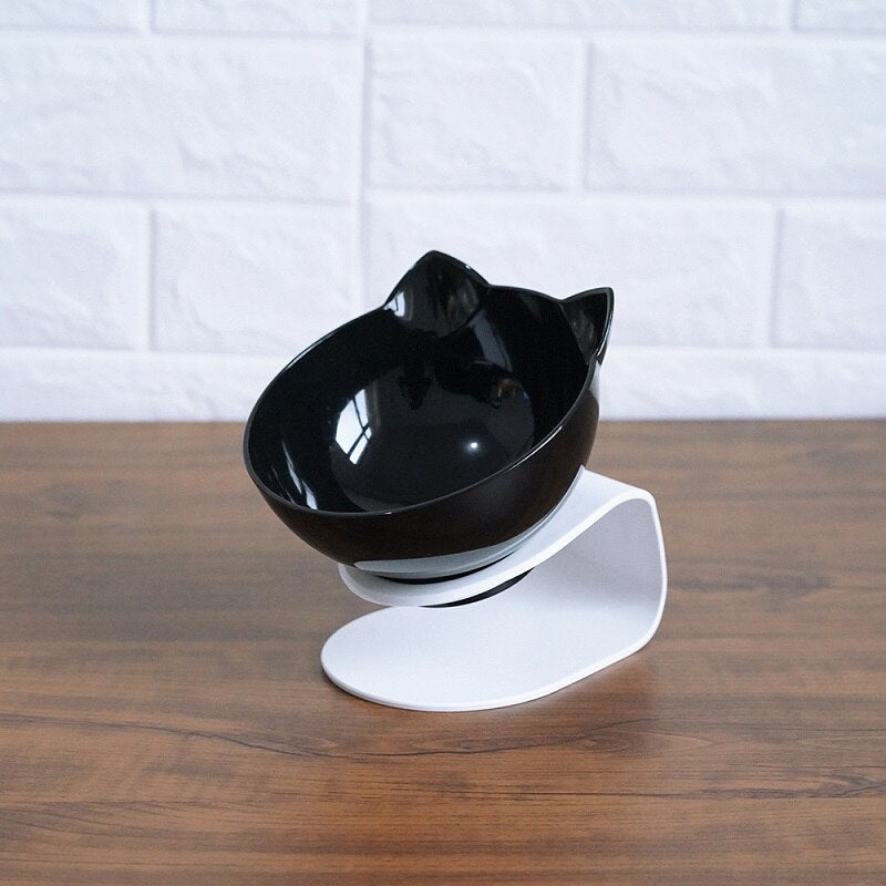 Cat Double Bowl Cat Food Bowl Cervical Vertebra